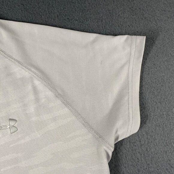 Under Armour Womens M Gray Semi-Fitted V-Neck HeatGear Performance Tee - Picture 5 of 11